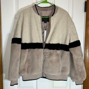 Sanctuary Women’s Faux Fur and Sherpa Jacket Size Med-NWT